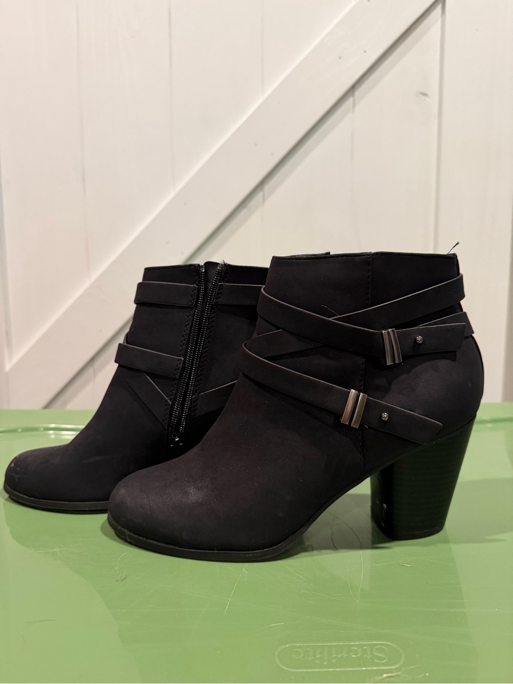 Charlotte Russe Black Wrapped Strap Ankle Booties